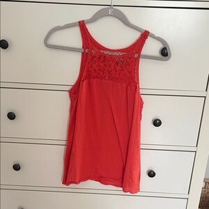 Old Navy Women's Coral Lace Tank Top
